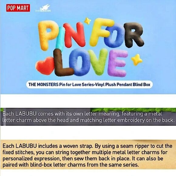 Pop Mart Pin For Love Labubu - Z - Picture 3 of 16